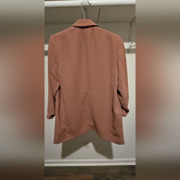 Express Ruched Boyfriend Blazer Rose Size Small (Sm) - Picture 2 of 3